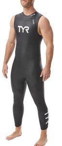 Гідрокостюм чоловічий без рукавів TYR Men's Hurricane Wetsuit Cat 1 Sleeveless, Black (001), XL