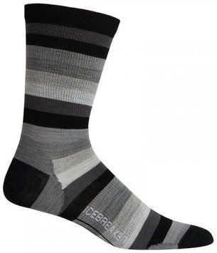 Носки Icebreaker Lifestyle Ultralight Crew Stripe MEN Black/Monsoon/Blizzard S