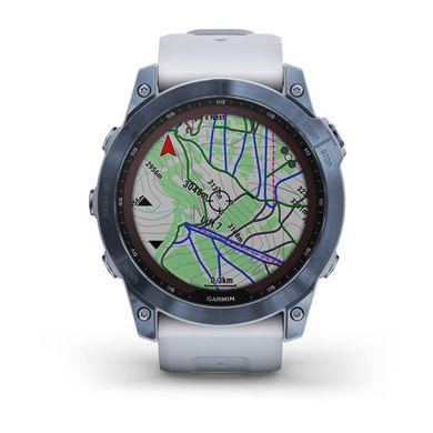 Смарт часы Garmin fenix 7X Sapph Sol Mineral Blue, GPS