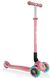 Самокат Globber PRIMO FOLDABLE PLUS LIGHTS, пастельно-рожевий, колеса з підсв, 50кг, 3+ 1 з 7