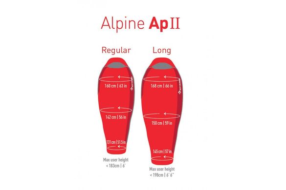 Спальний мішок Sea To Summit Alpine ApII Left Zip (Fiery Red/Crimson, Regular)