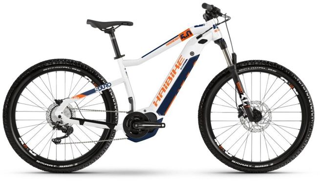 Велосипед Haibike SDURO HardSeven 5.0 i500Wh 10 s. Deore 27.5",бело-ранжево-синий,