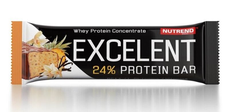 Спортивное питание Nutrend Excelent Protein bar, 85 г, ваниль+ананас
