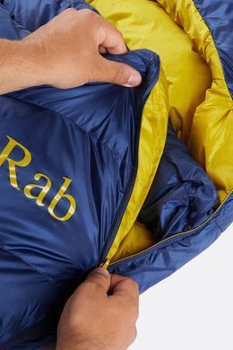 Спальний мішок Rab Neutrino 400 Regular, (-7&deg;C), 185 см - Right Zip, Nightfall Blue