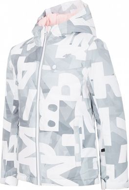 Куртка 4F горнолыжная цвет: серый белые буквы 5000