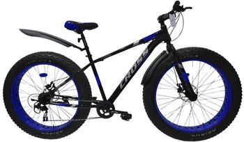 Велосипед Cross 27,5*4,5" Leopard 2024, рама-18", black-blue