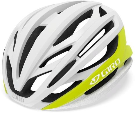 Шолом велосипедний Giro Syntax матовий білий./жовтий. M/55-59см