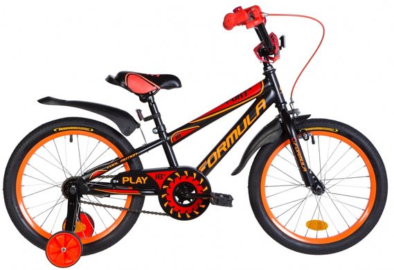 Велосипед 18" Formula SPORT 2021 (черно-красный с оранжевым)