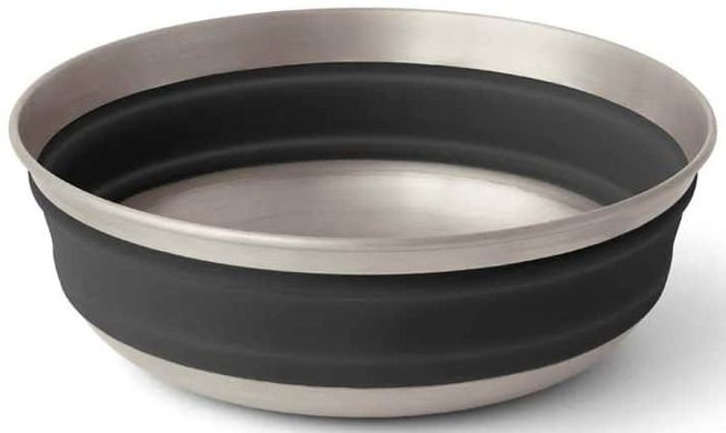 Миска складна Sea to Summit Detour Stainless Steel Collapsible Bowl, Beluga Black, M