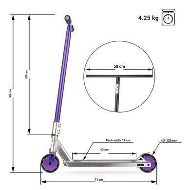 Самокат Hipe H9 Raw/Violet