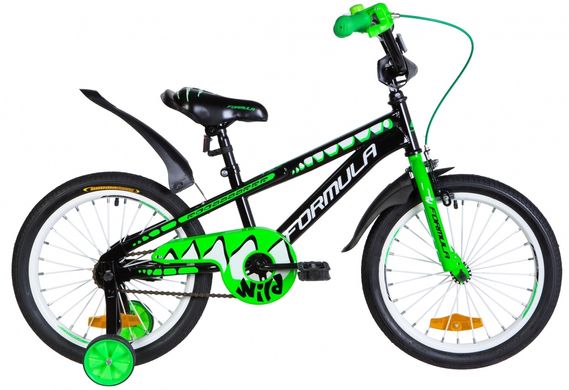 Велосипед 18 "Formula WILD 2021 (чорно-зелений з білим)