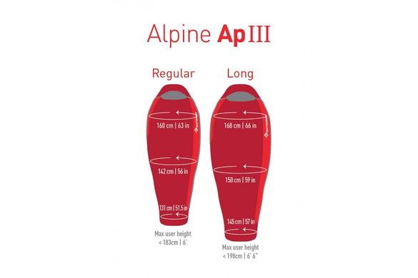 Спальний мішок Sea To Summit Alpine ApIII Left Zip (Red, Regular)