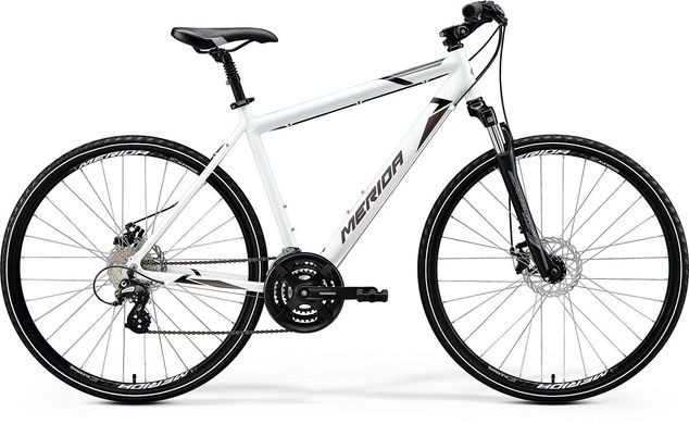 Велосипед Merida CROSSWAY 15-MD S-M GLOSSY WHITE(BLACK/GREY) 2020