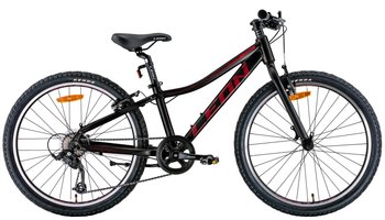 Велосипед 24" Leon JUNIOR Vbr 2022 (чорний з червоним)