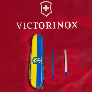 Нож складной Victorinox SPARTAN UKRAINE, Герб на флаге, 1.3603.3.T3040p