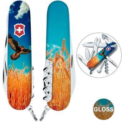 Ніж Victorinox Climber Ukraine 91мм, 14 функц., Вільний Сокіл