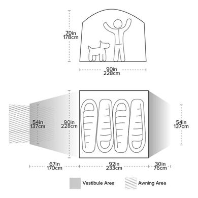 Намет Big Agnes Bunk House 4 (2022) orange/taupe