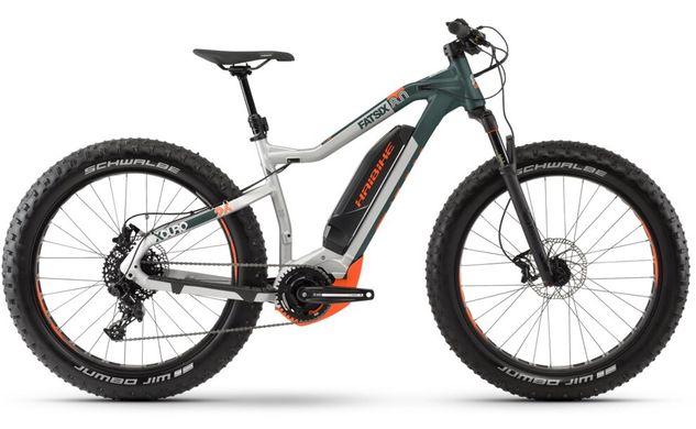 Велосипед Haibike XDURO FatSix 8.0 500Wh 11 s. NX 26", серо-зелено-оранжевый, 2020
