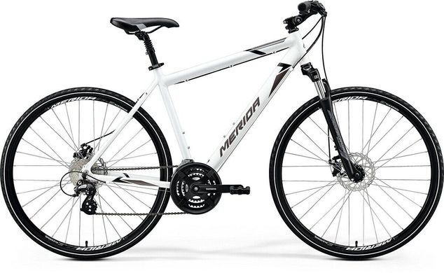 Велосипед Merida CROSSWAY 15-MD M-L GLOSSY WHITE(BLACK/GREY) 2020