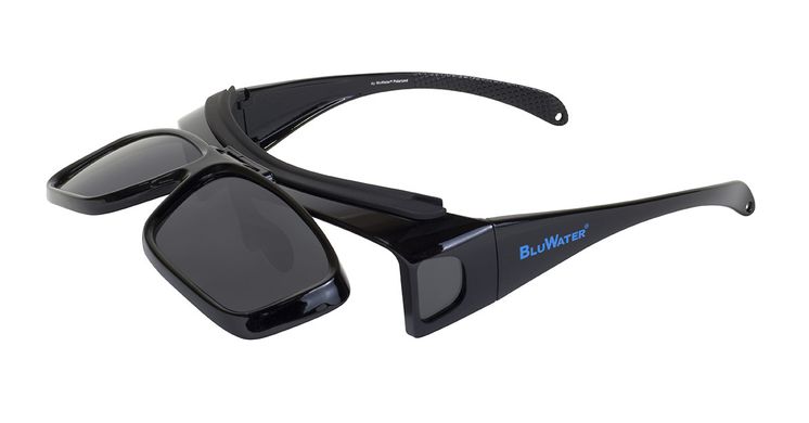 Окуляри поляризаційні BluWater Flip-IT Polarized (gray) чорні