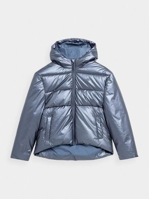 Детская куртка 4F серебро, для девочки 164(р)