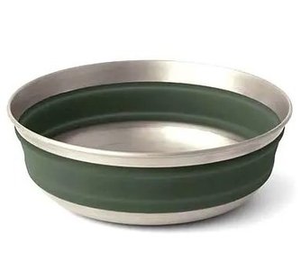 Миска складна Sea to Summit Detour Stainless Steel Collapsible Bowl, Laurel Wreath Green, L