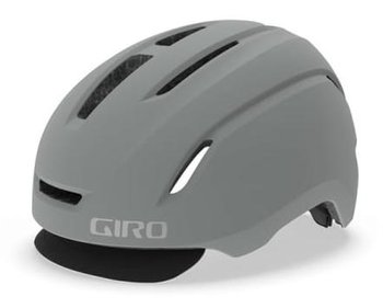 Шолом велосипедний Giro Caden LED матовий сірий M/55-59см