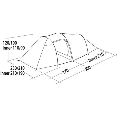 Палатка четырехместная Easy Camp Magnetar 400 Rustic Green