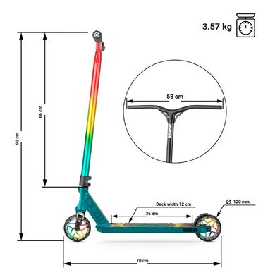 Самокат Hipe S20 colorfull