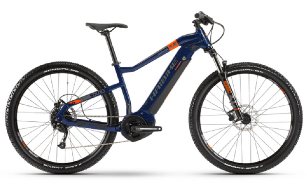 Велосипед Haibike SDURO HardNine 1.5 i400Wh 9 s. Altus 29", сине-оранжево-серый,