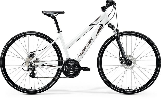 Велосипед Merida CROSSWAY 15-MD (L) GLOSSY WHITE(BLACK/GREY) 2020