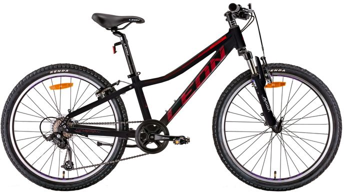 Велосипед 24" Leon JUNIOR AM Vbr 2022 (черный с красным)