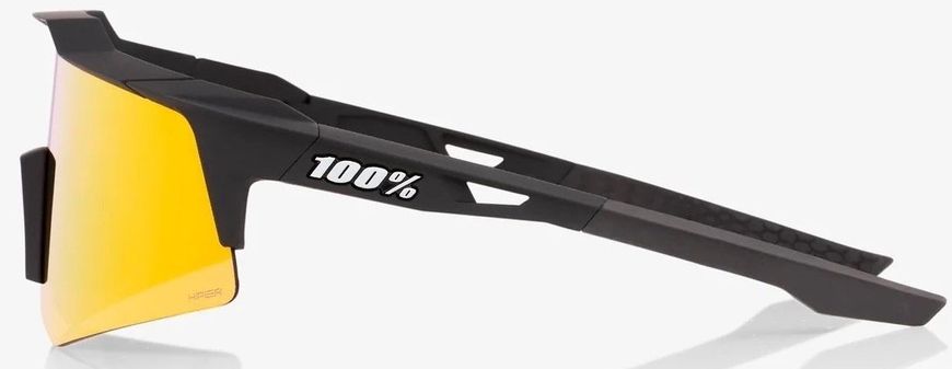 Велоокуляри Ride 100% SPEEDCRAFT XS - Soft Tact Black - HiPER Red Multilayer Mirror Lens, Mirror Lens