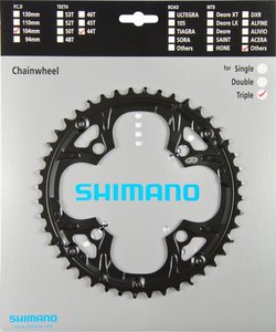 Звезда системы шатунов Shimano FC-M448/442, 44зуб, черный, 9-скор.
