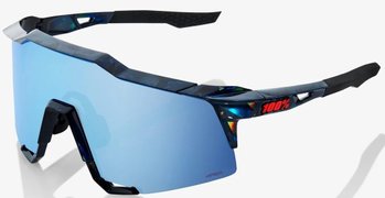 Велоочки Ride 100% SPEEDCRAFT - Black Holographic - HiPER Blue Multilayer Mirror Lens, Mirror Lens