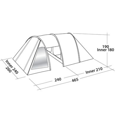 Палатка четырехместная Easy Camp Galaxy 400 Steel Blue