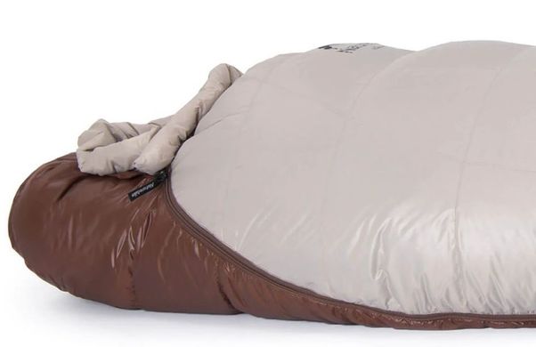 Спальный мешок с натуральным пухом Naturehike Snowbird NH20YD001, р-р L, коричневый 380 г