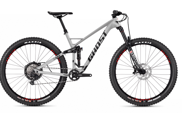 Велосипед Ghost Slamr 6.9 LC Unisex 29", серебристый иридий-черно-красный, 2020