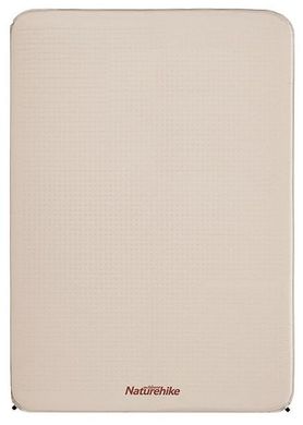 Самонадувний килимок двомісний Naturehike NH20DZ002, 60 мм, бежевий