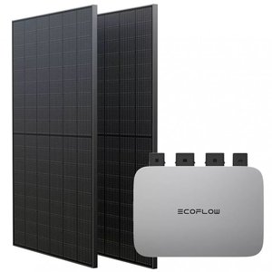 Комплект енергонезалежності EcoFlow PowerStream - мікроінвертор 800W + 2 x 400W стаціонарні сонячні панелі