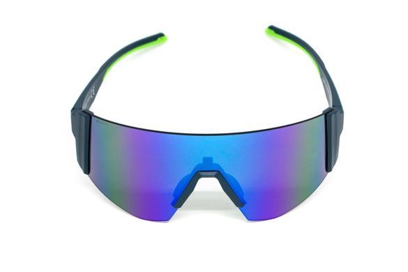 Окуляри захисні Global Vision Astro Blue (G-Tech&trade; blue), дзеркальні сині в синій оправі (з можливістю установки діоптрійної вставки)