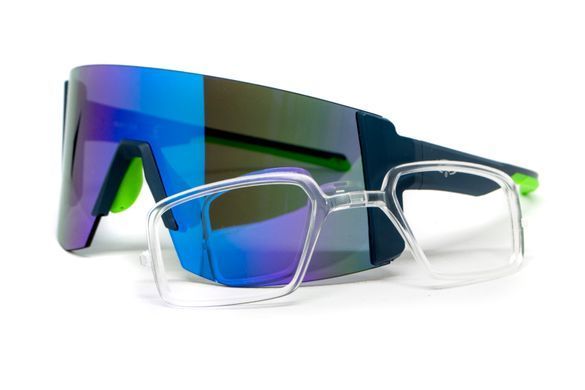 Окуляри захисні Global Vision Astro Blue (G-Tech&trade; blue), дзеркальні сині в синій оправі (з можливістю установки діоптрійної вставки)