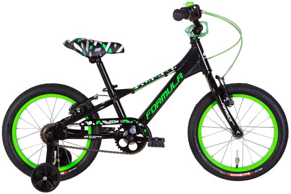 Велосипед 16" Formula SLIM 2022 (черно-зеленый )