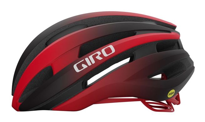 Шолом велосипедний Giro Synthe MIPS II матовий чорний/яскр червоний М/55-59см