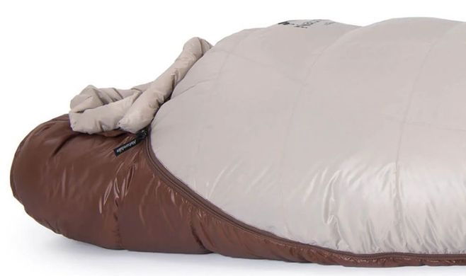 Спальный мешок с натуральным пухом Naturehike Snowbird NH20YD001,p-р L, коричневый 560 г
