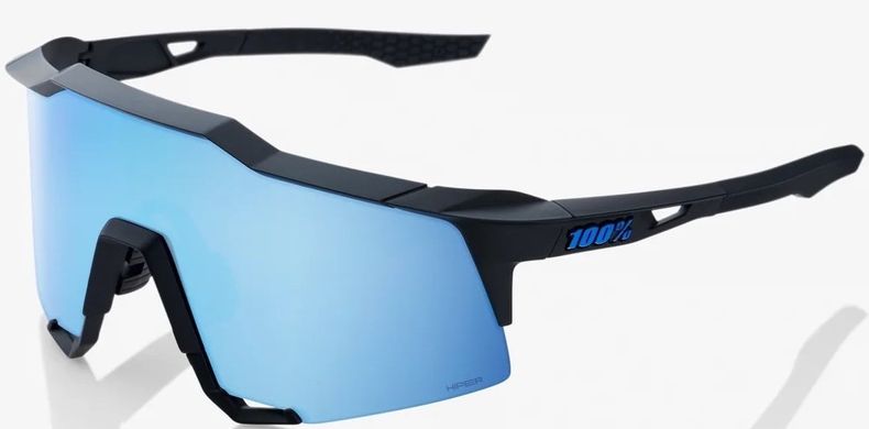 Велоочки Ride 100% SPEEDCRAFT - Matte Black - HiPER Blue Multilayer Mirror Lens, Mirror Lens