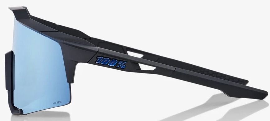 Велоокуляри Ride 100% SPEEDCRAFT - Matte Black - HiPER Blue Multilayer Mirror Lens, Mirror Lens