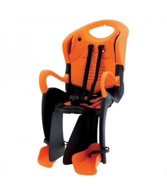 Сиденье задн. детское Bellelli Tiger Relax B-Fix до 22кг, чёрно-оранжевое с оранжевой подкладкой