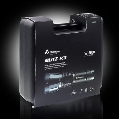 Фонарь тактический Mactronic Blitz K3 (3000 Lm) Rechargeable (THS0021)