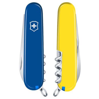 Нож складной Victorinox WAITER UKRAINE, сине-желтый, 0.3303.2.8